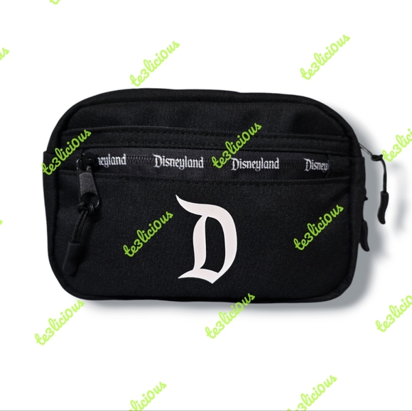 DISNEYLAND MINI BLACK FANNY PACK EAR HOLDER - Picture 1 of 10